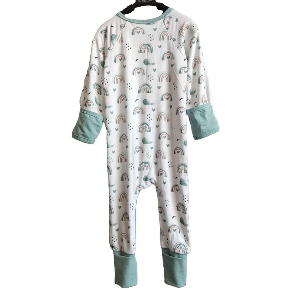 Bamboo Fall Unisex Baby Romper Long Sleeve Toddler Clothes Newborn Boy Girl Onesie Print logo Pajamas - Image 6