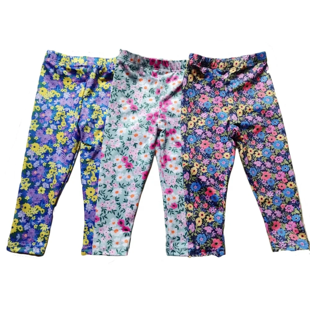 Custom Halloween Christmas Mardi Gras Print Baby Girl Summer Milk Silk Cool Tight Leggings Pants - Image 2