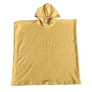 Custom Beach Oversize Smile and Checkered Baby Kids Toddler Poncho Towel Material